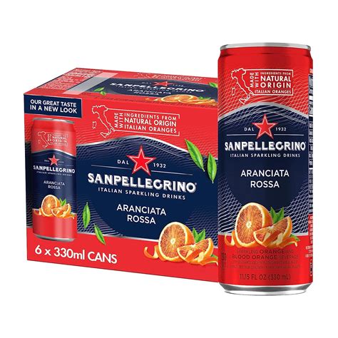 Sanpellegrino Italian Sparkling Drink Aranciata Rossa Sparkling Orange