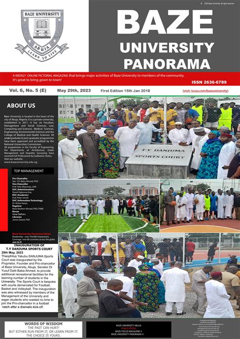 BAZE UNIVERSITY PANORAMA NEWS (29th May 2023) by Baze University - Issuu