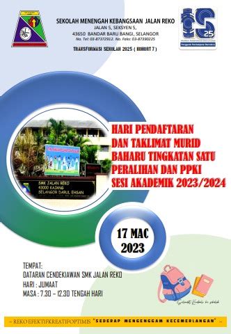 Buku Program Hari Pendaftaran Taklimat Murid Baharu Ting