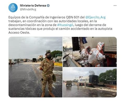 Derrame tóxico en Acceso Oeste Ituzaingó declaró la emergencia