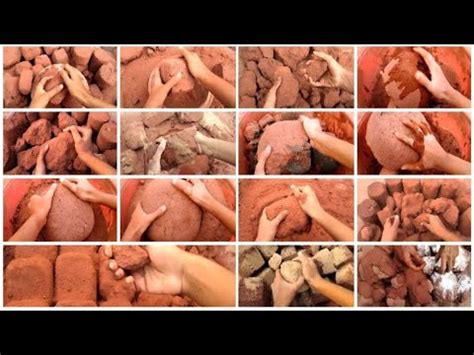 ASMR Edits ASMR Crumbling Red Dirt Soft And Hard Texture Water Floor