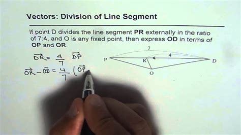 03 Vectors External Line Segment Division Section Formula Derivation Youtube