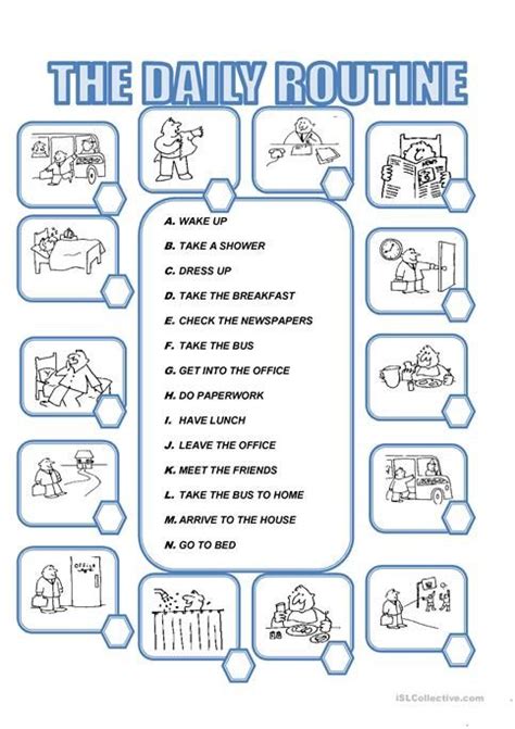 Resultado De Imagen Para Daily Routine Worksheet Rutinas En Ingles