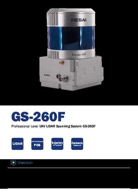 Geosun LiDAR GS 260F Geo Matching