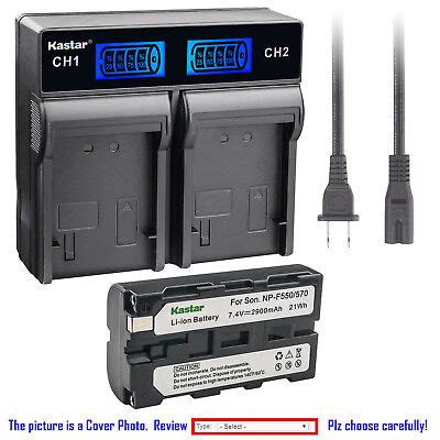 Kastar LCD Rapid Charger Battery For Sony NP F570 NP F550 DCR TRV315