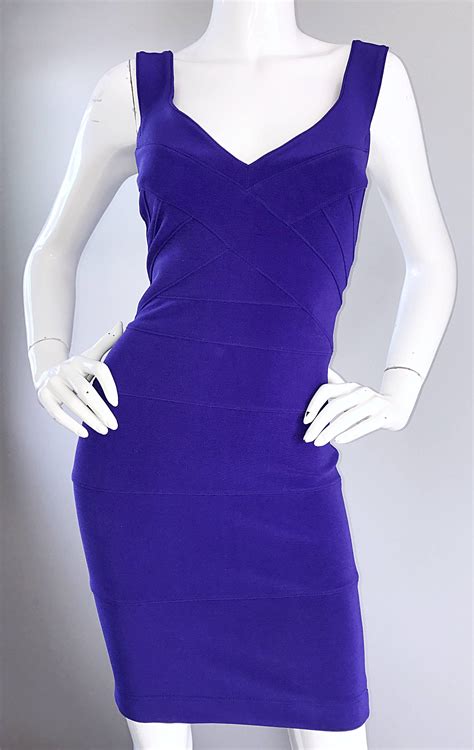 Nwt Vintage Tadashi Shoji 1990s Purple I Magnin Sexy Bodycon Bandage