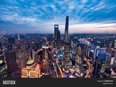 Aerial View Shanghai Image And Photo Free Trial Bigstock