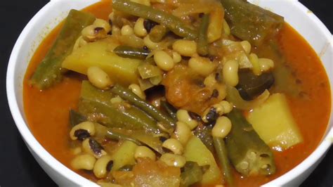 Cowpea Beans Curry Recipe Traditional Black Eyed Peas Gravy Thatta