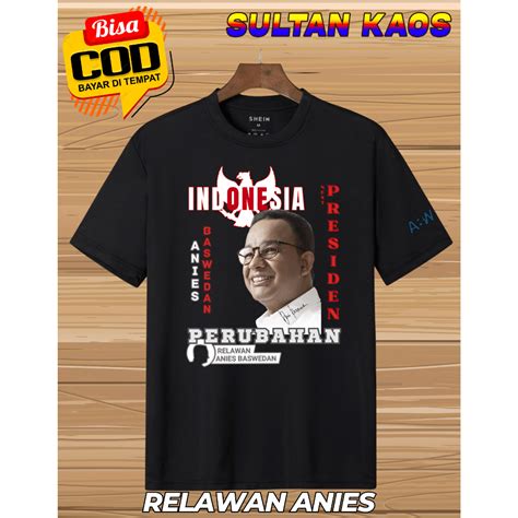 Jual Aniesbaswedan Sultankaos Baju Anies Presiden Kaos Pemilu