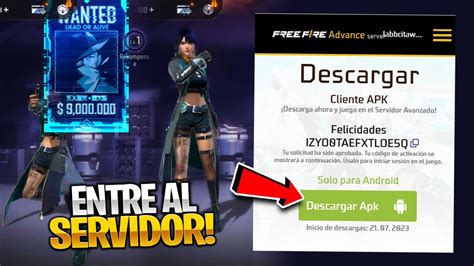 Como Entrar Al Servidor Avanzado De Free Fire De Julio