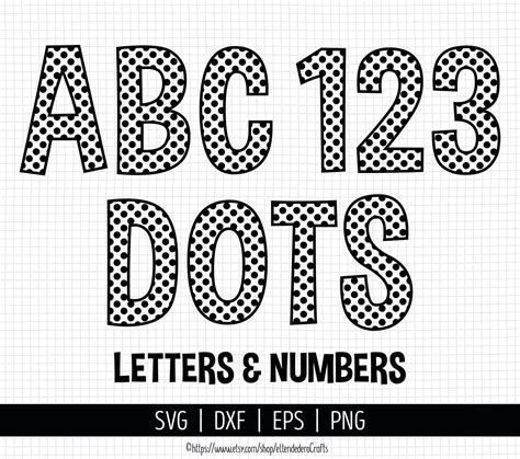 Polka Dot Alphabet Svg Dots Pattern Font Clipart Letters And Etsy