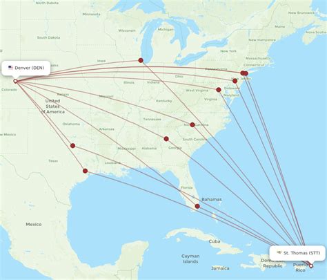 All Flight Routes From Saint Thomas To Denver Stt To Den Flight Routes