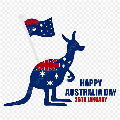 Kangaroo Silhouette Transparent Background Australia Day Abstract