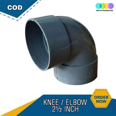 KNEE KENI L ELBOW PVC 2 1 2 AW FITTING PIPA 2½ AW SAB TEBAL KUAT