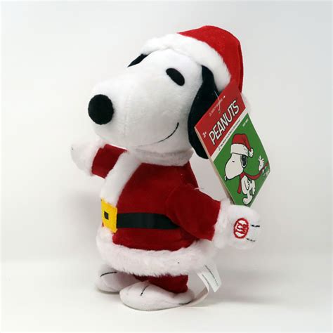 Animated Standing Santa Snoopy Plush Doll