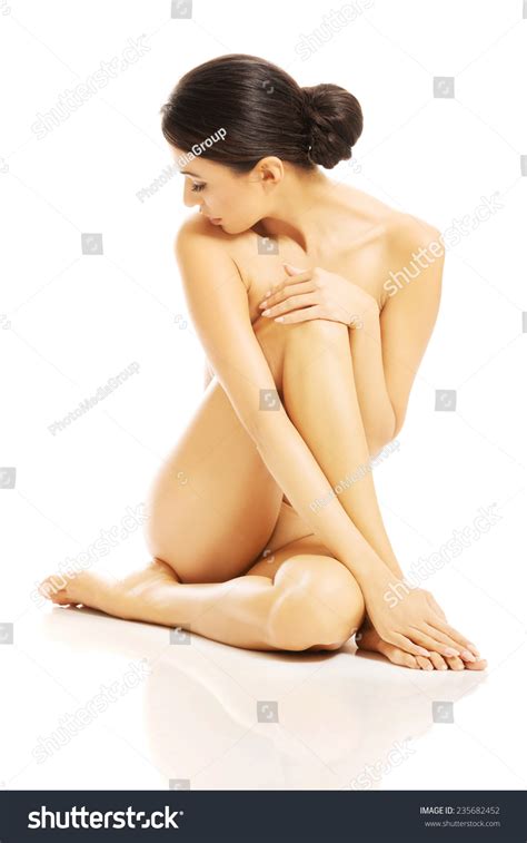 Front View Nude Woman Sitting Looking Stock Photo Shutterstock