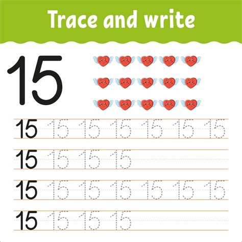 Premium Vector Learn Numbers Trace And Write Handwriting Practice