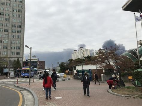 인천 가좌동 석유화학 공장 큰 불도금공장으로 번져imb통신