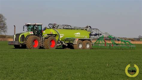 Claas Xerion 5000 Trac Mit Kotte Garant Schwanenhalsfass Und 2 X Fendt