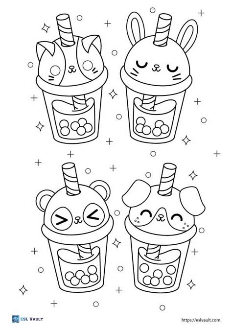 17 Free Boba Coloring Pages PDF ESL Vault