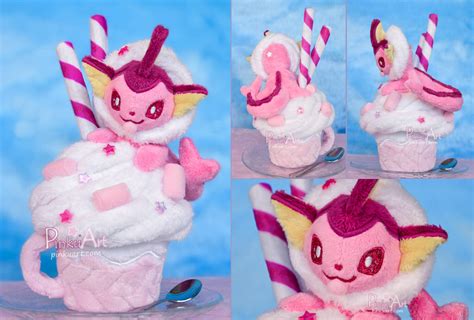 Plush Sculpture - Shiny Vaporeon in a Cozy Mug by PinkuArt on DeviantArt