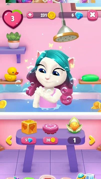 My Talking Angela Shower Time 🚿🚿🧼☺️☺️😎 Youtube