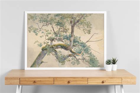 Vintage Tree Print, Tree Art Print, Vintage Tree Branches, Watercolor ...