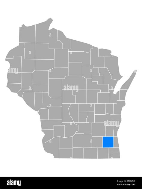 Map of Waukesha in Wisconsin Stock Photo - Alamy