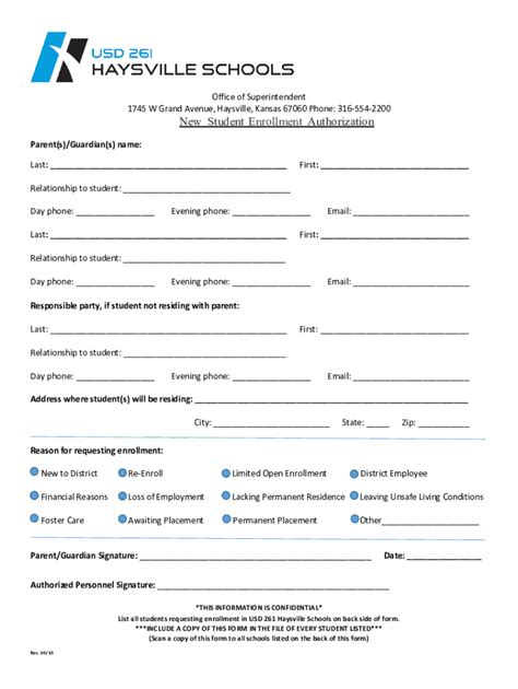 Fillable Online Kindergarten Enrollment Authorization Form Fax Email