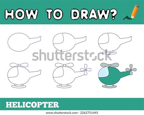 How Draw Helicopter Step By Step Stock Illustration 2262751445 ...