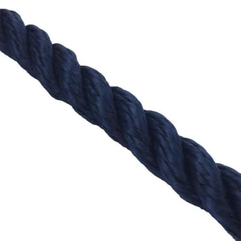 mm synthetic navy blue rope   metre ropeservices uk
