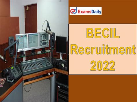 BECIL Recruitment 2022 Apply Online Check Eligibility Criteria