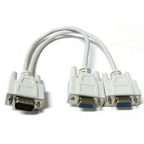 Vga Splitter Cable Vga 15 Pin 1 Male To 2 Female Adapter Y Splitter Cable For Screen Duplication