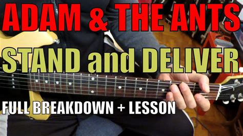 Adam And The Ants Stand And Deliver Guitar Tutorial Youtube