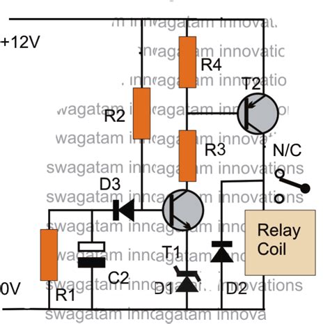 Power On Time Delay Circuit Diagram On Delay Timer Circuit D