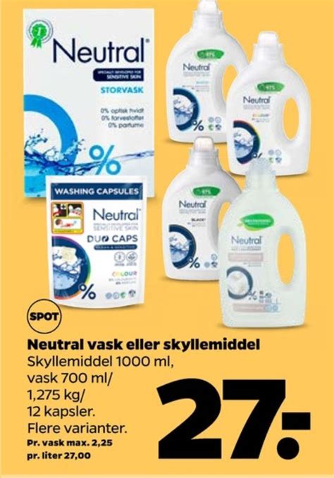 Neutral Vaskepulver Tilbud Hos Netto