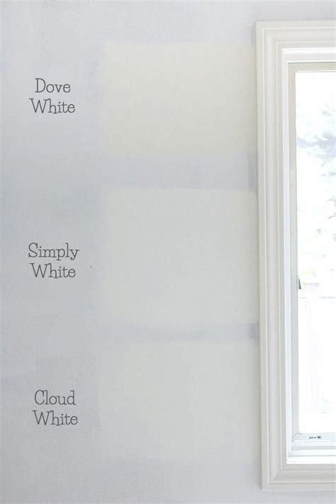 The Best Whites Compared Benjamin Moore Dove White Versus Simply