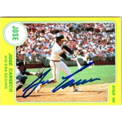 Autograph Warehouse 703189 Jose Canseco Signed Oakland Athletics 1986