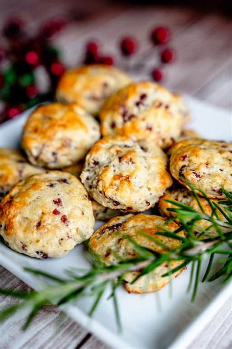 Warm Cranberry Scone Recipe with Fresh Rosemary