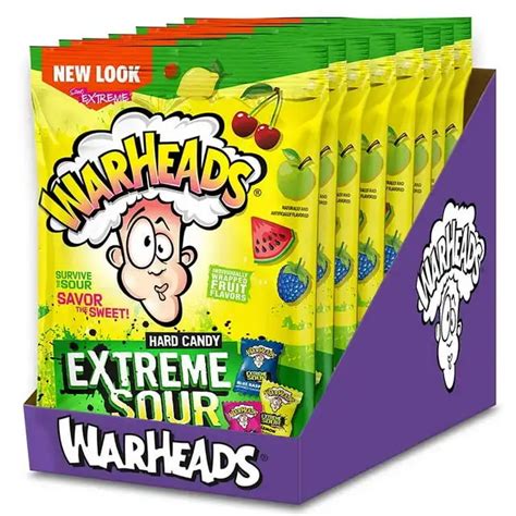 Warheads Extreme Sour Hard Candy 3 25oz Assorted Flavors 1 Bag Buy Warheads Galactic Mix