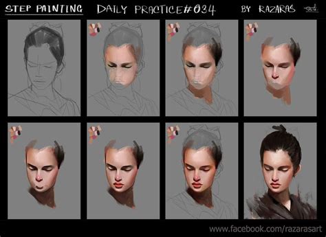 digital art tutorial step by step faces - Cafeojuara