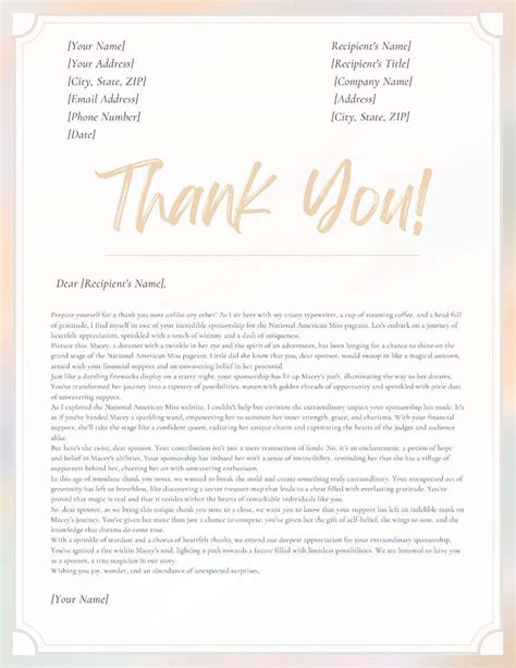 Entry By Rewanhamdy For Thank You Note For Pageant Sponsor