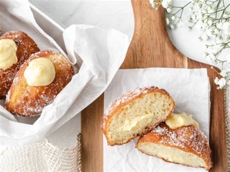 Brioche Donuts With Vanilla Cream Filling Kickass Baker