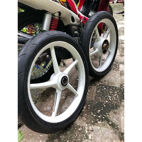 Jual Velg Vrossi Copy Rcb Sudah Repaint Warna Putih Shopee Indonesia