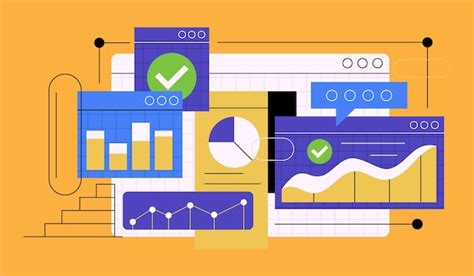 Premium Vector Flat Vector Design Statistical And Data Analysis For Business Finance