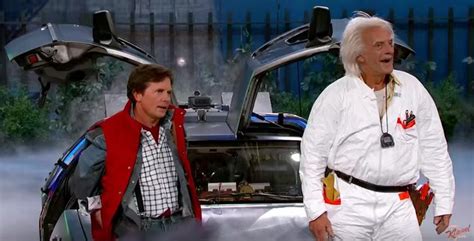 Video Marty Mcfly Doc Brown Visited Jimmy Kimmel And It Was Perfect