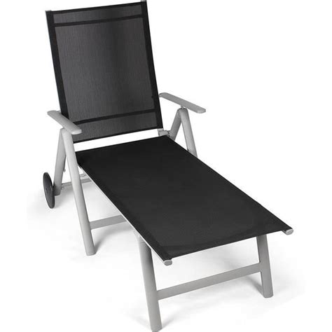 Liwi Chaise Longue Avec Surface Textile Transat De Jardin Avec