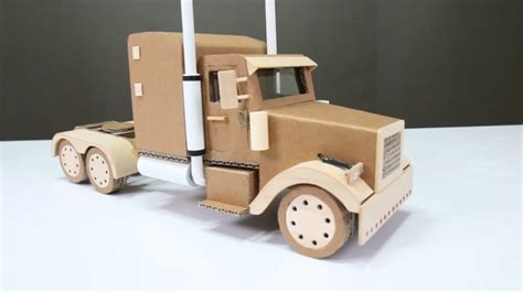 How To Make Container Truck With Cardboard How To Make Cardboard Truck Youtube