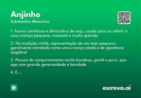 Como Se Escreve Anjinho - Anjinho - Significado e Sinônimo - escreva.ai