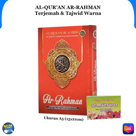 Alquran Terjemahan Dan Tajwid Warna Ar Rahman Hc A Quran Terjemah